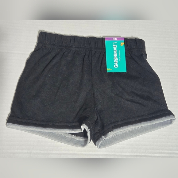 Black and Grey Garanimals Jogger style shorts Size 12 months - Picture 1 of 3